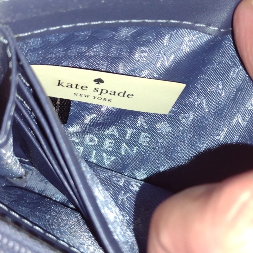 KATE SPADE Long Wallet NAVY NWOT - Picture 7 of 13